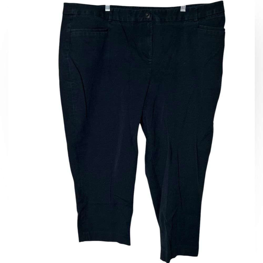 Lane Bryant Women's Black work cropped Pants 24 cotton spandex